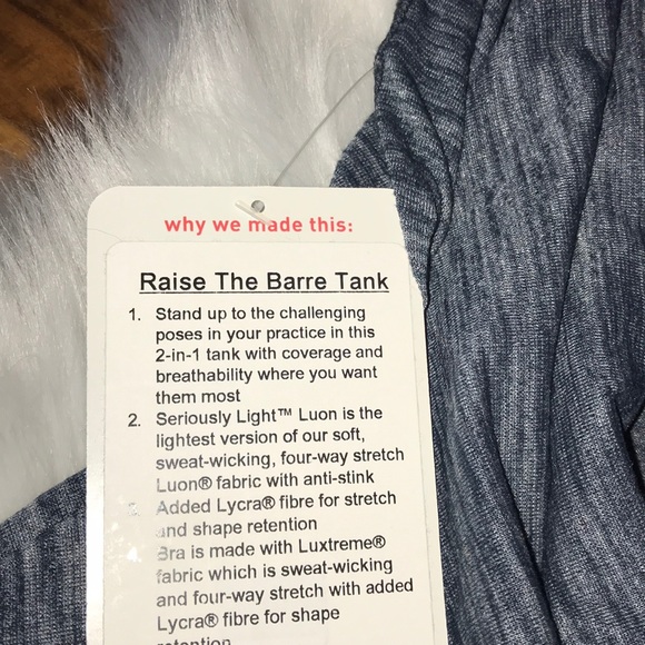 Lululemon raise the barre tank HNUT navy 12 NWT - Picture 4 of 6